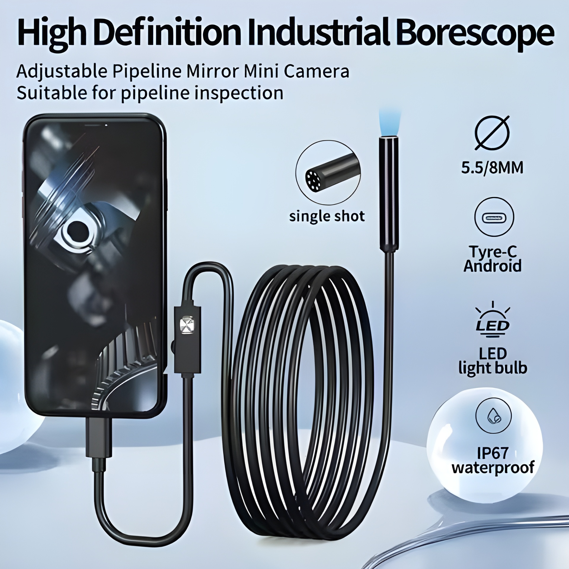 3 in 1 Mini Endoscope Inspection Camera